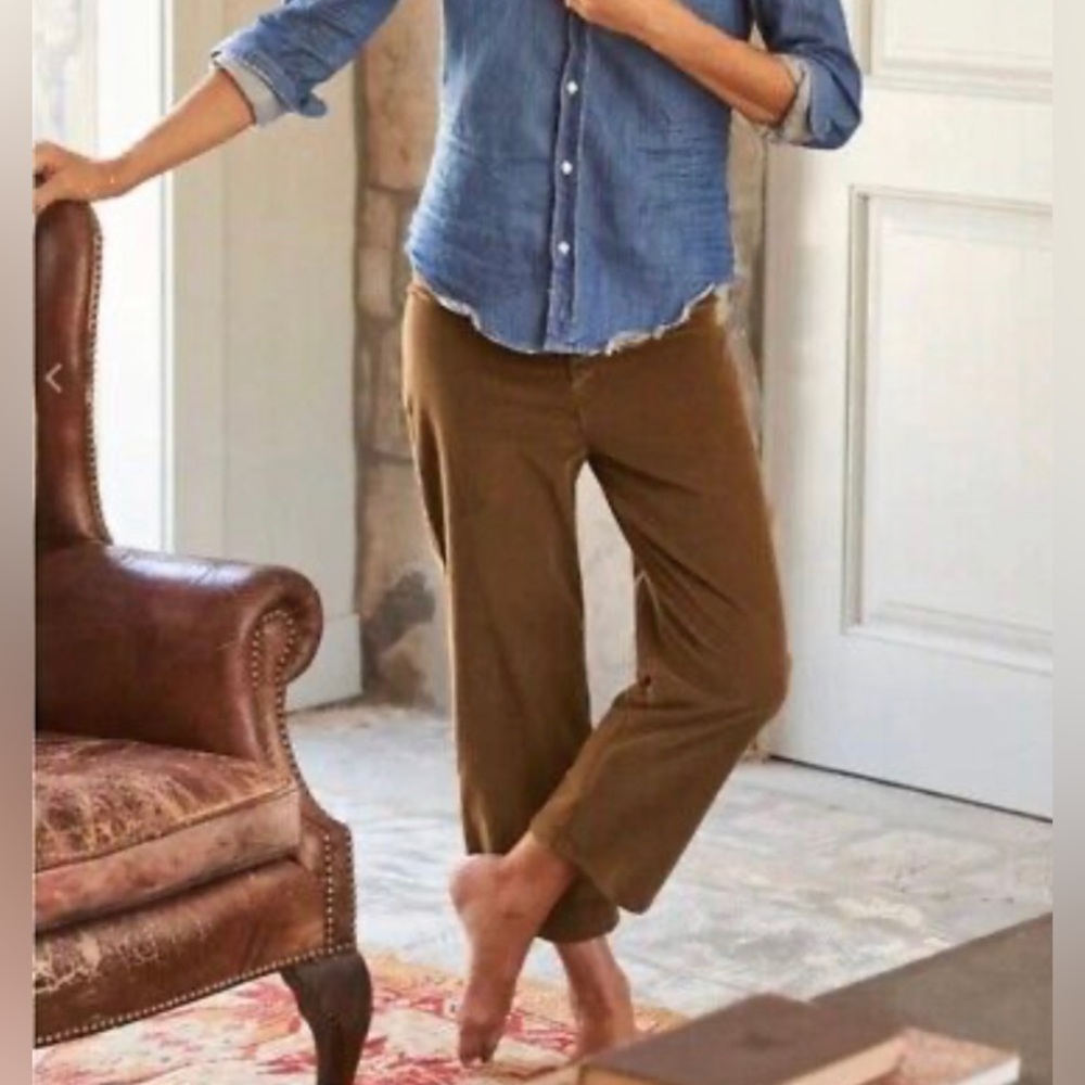 Frank & Eileen Kinsale Italian Performance Cord Pants Chestnut Brown Size 4